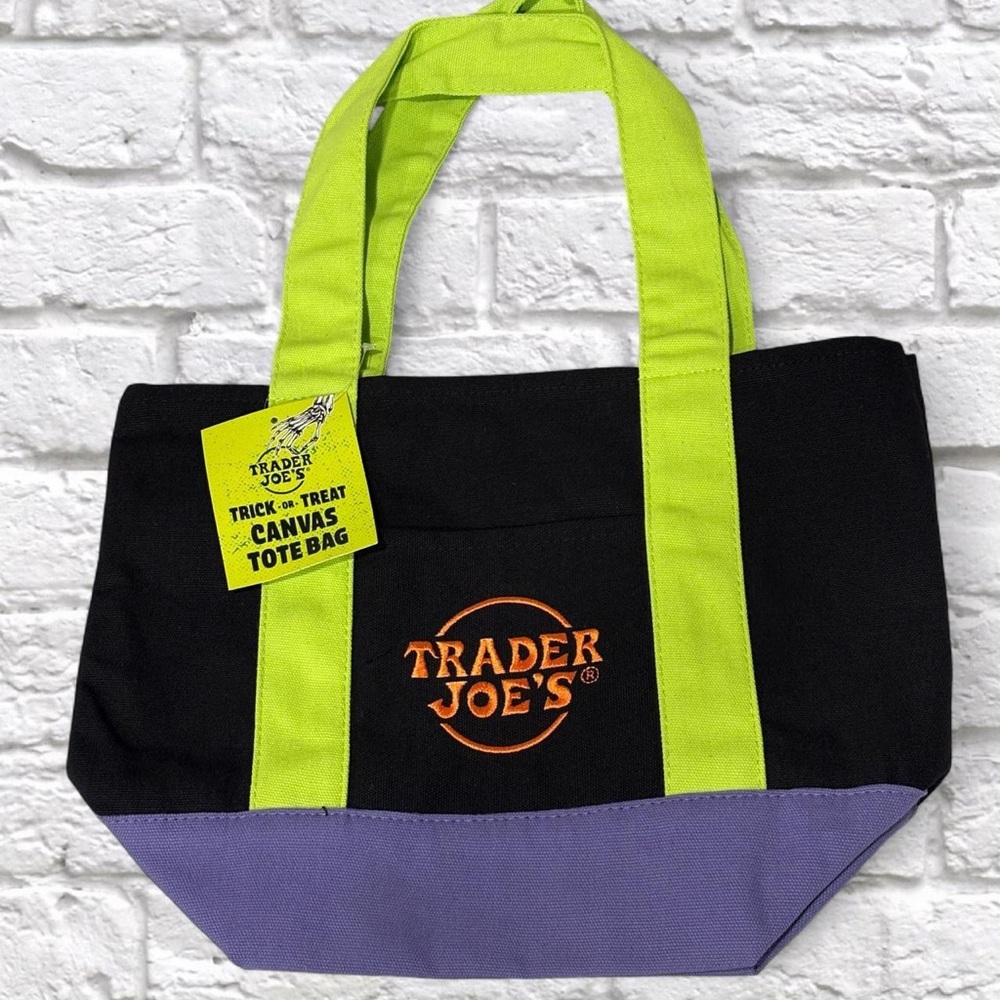 Black and Green Canvas Tote Bag